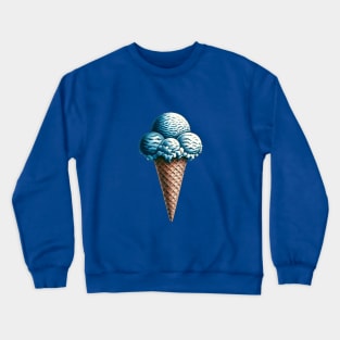 Triple Scoop Blue Ice Cream Crewneck Sweatshirt